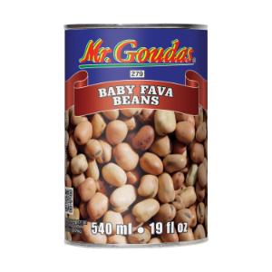 MR GOUDAS CANS BABY FAVA BEANS  10279